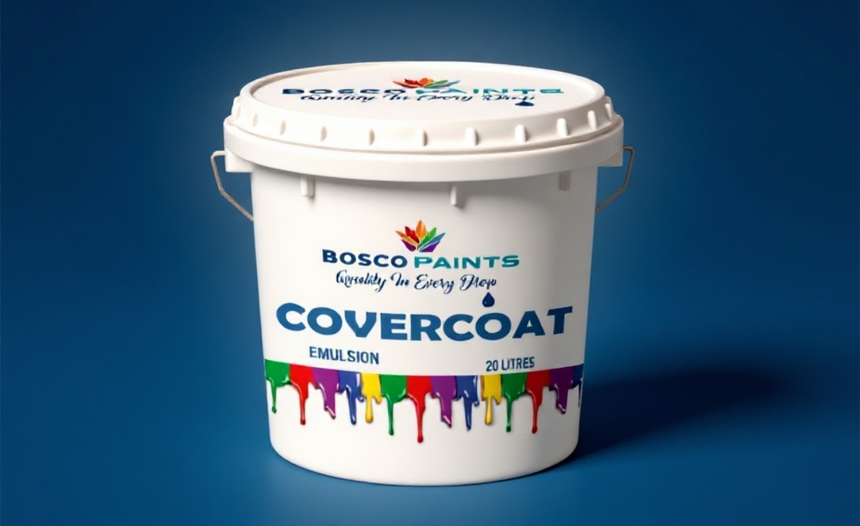 Covercoat paint — front view